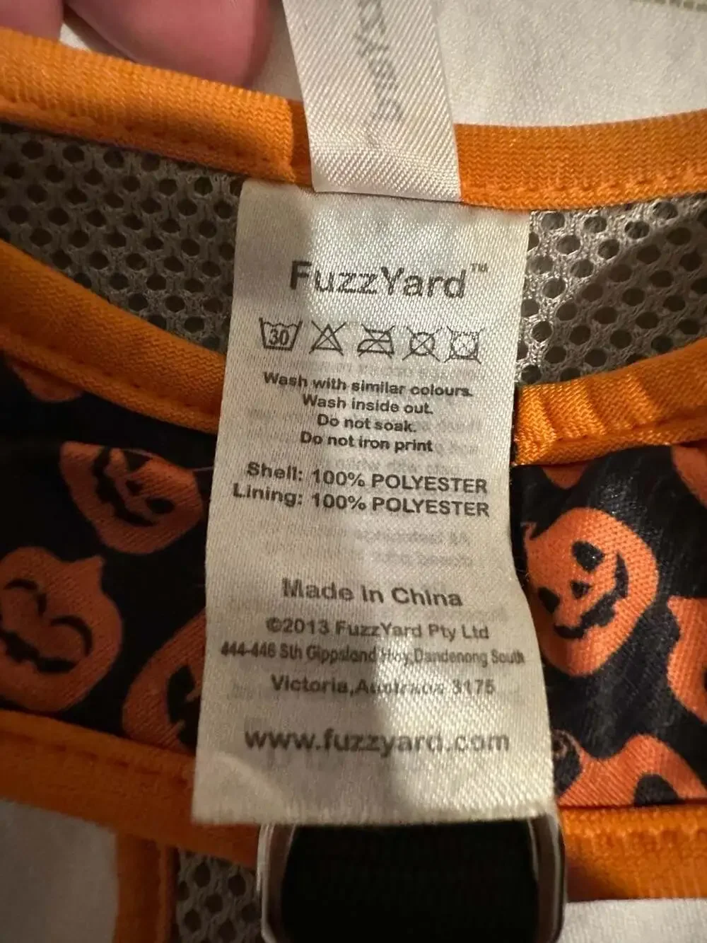 FuzzYard Halloween Pumpkin Dog Harness and ED Ellen DeGeneres Gingerbread Cardig